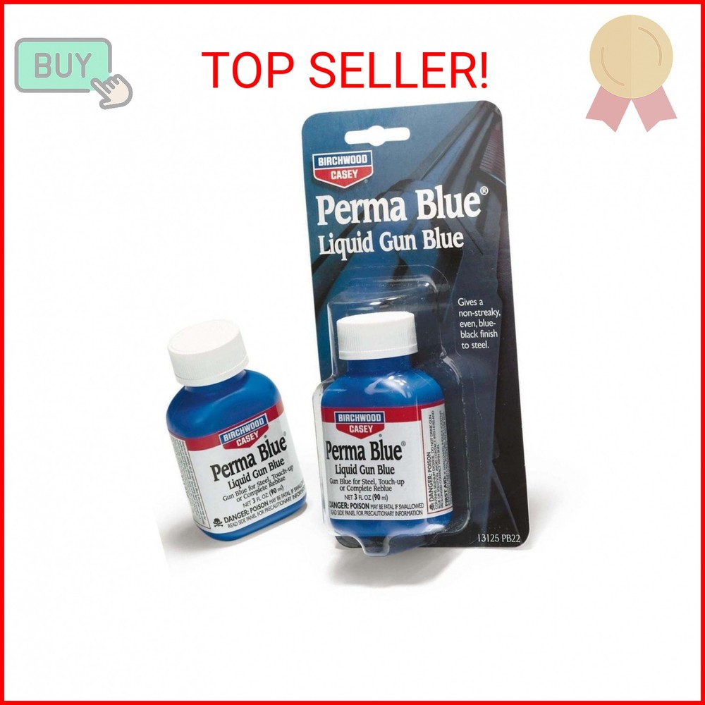 Birchwood Casey PERMA BLUE LIQUID Air Gun Shotgun Blueing 90ml [13125] Blue Rifl