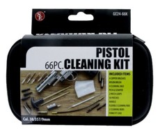 9mm/38/357 Caliber Pistol Gun Firearm Cleaning Kit Zippered Case 66pc