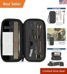 Portable Gun Cleaning Kit with Brass Brushes and Rods – .223/.56 Compatible