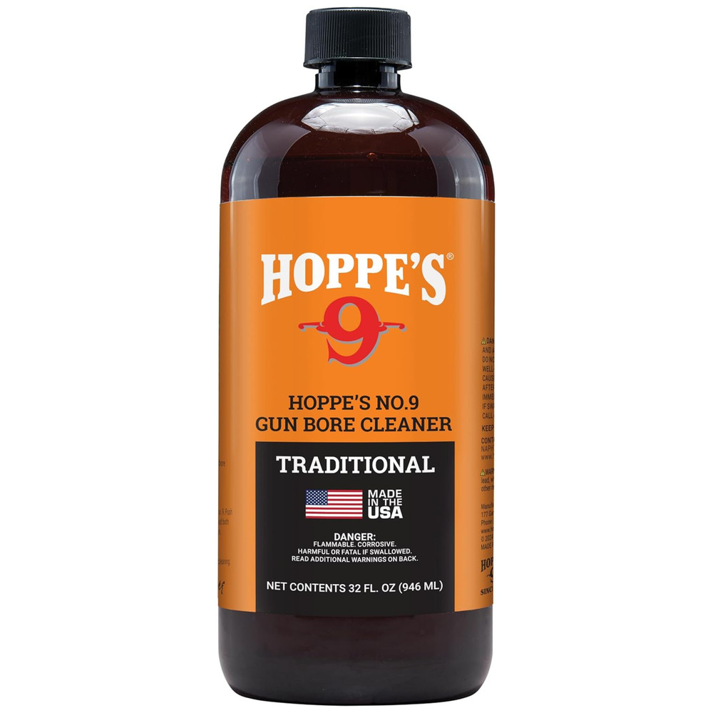 Hoppes No 9 Gun Bore Cleaner Perfect Cleaning Solvent – 32oz 1 Quart Bottle