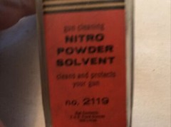 J. C. HIGGINS Nitro Powder Solvent Vintage Empty Bottle