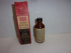 Vintage Sears Nitro Powder Solvent 2Oz Bottle Empty In The Original Box