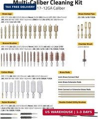 CVLIFE Gun Cleaning Kit, Rifle Cleaning Kit with Gun Cleaning Rods Brass Jags Br