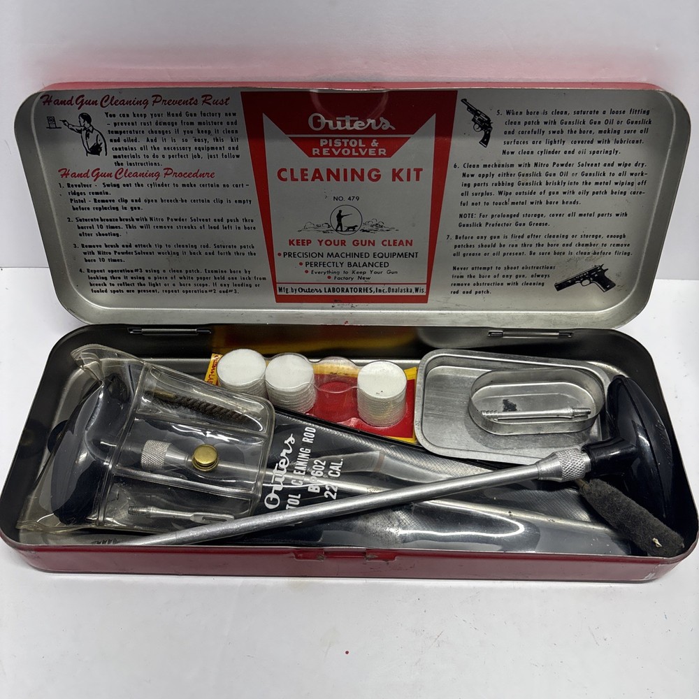 Vintage Outers Gunslick Pistol/Revolver Cleaning Kit With BP602 Free Shipping