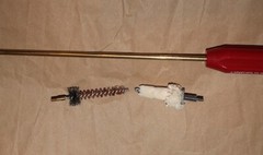 J Dewey Rifle Chamber Cleaning Rod with 223 or 5.56 Chamber Brush & Chamber Mop
