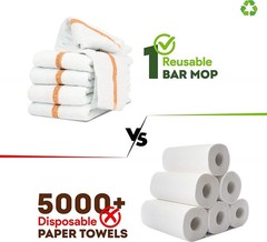 Stf Linen Bar Mops Gold Stripe Pack Of 60 Kitchen Towels 16X19 Multi-Purpose