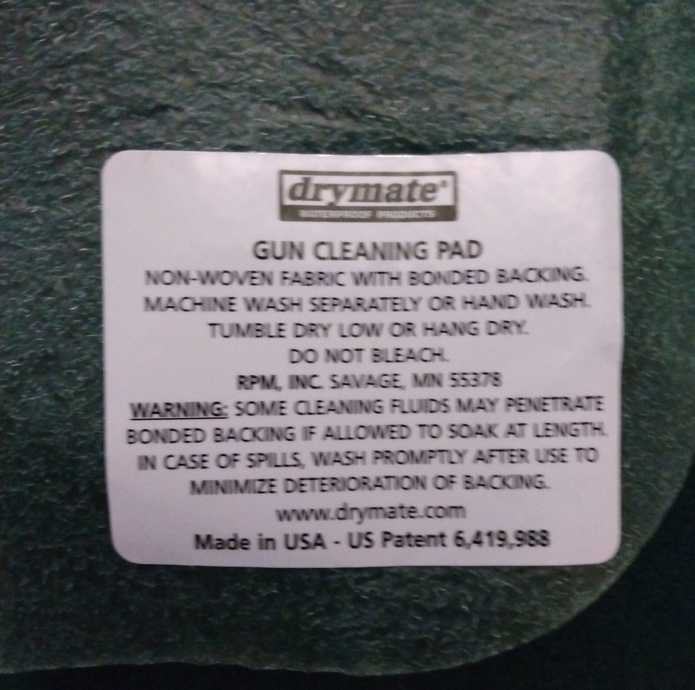 Drymate Gun Cleaning Pad Mat 16 X 54 Green Made USA Shotgun