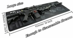 AR-15 Tactical Gun Cleaning Mat Large 12″ x 36″–Heavy-Duty Non-Slip Bench Pad
