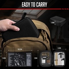 GLORYFIRE Gun Cleaning Kit Fits .22 .357/9mm .38 .40 One Size, Tactical Onyx