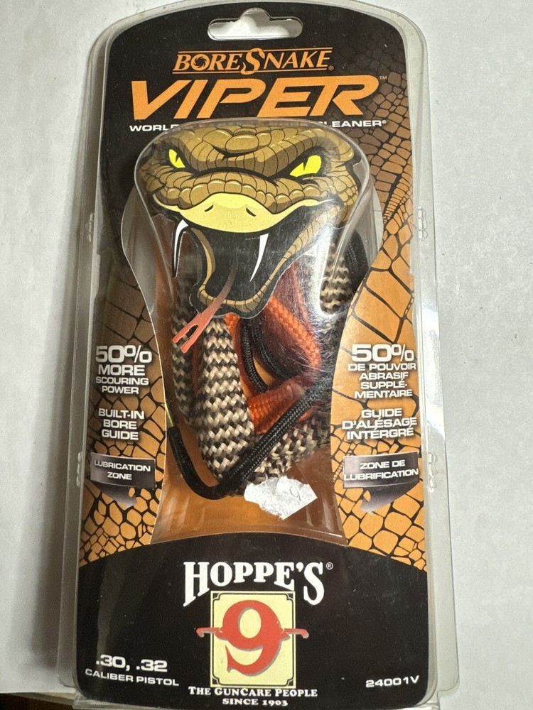 Hoppe’s 9 Viper pistol bore snake cleaner .30 or .32 caliber item #24001V