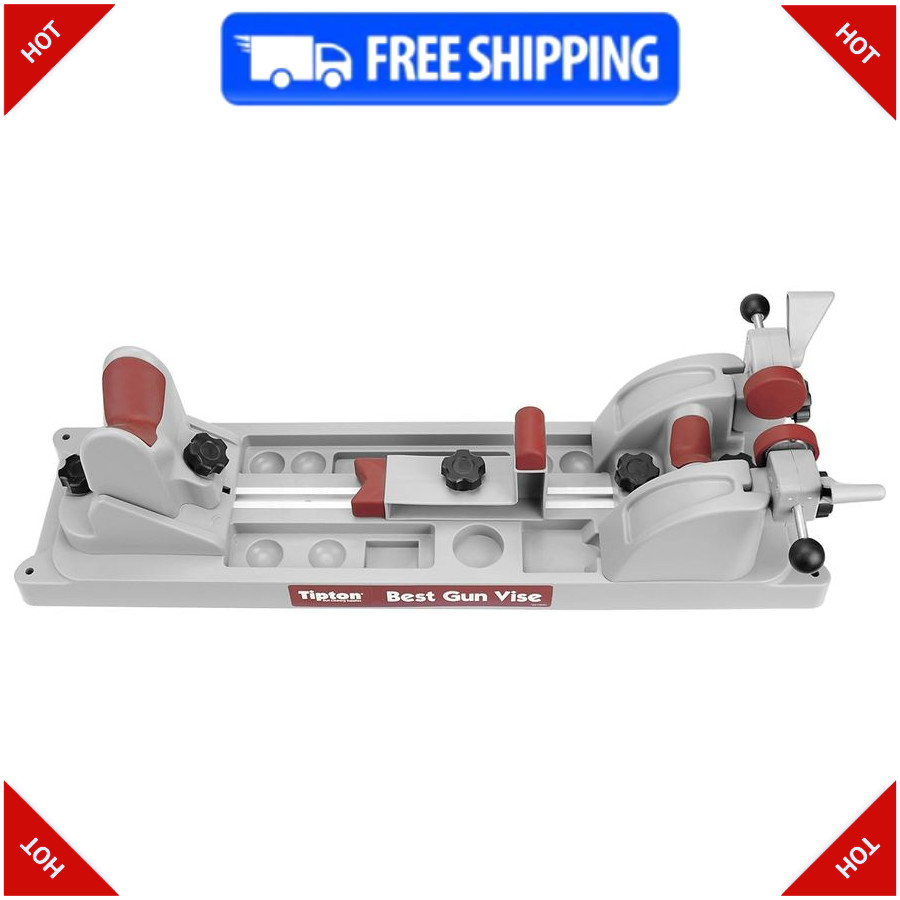 Tipton Best Gun Vise Adjustable Cradle Cleaning Gunsmithing Red Grey