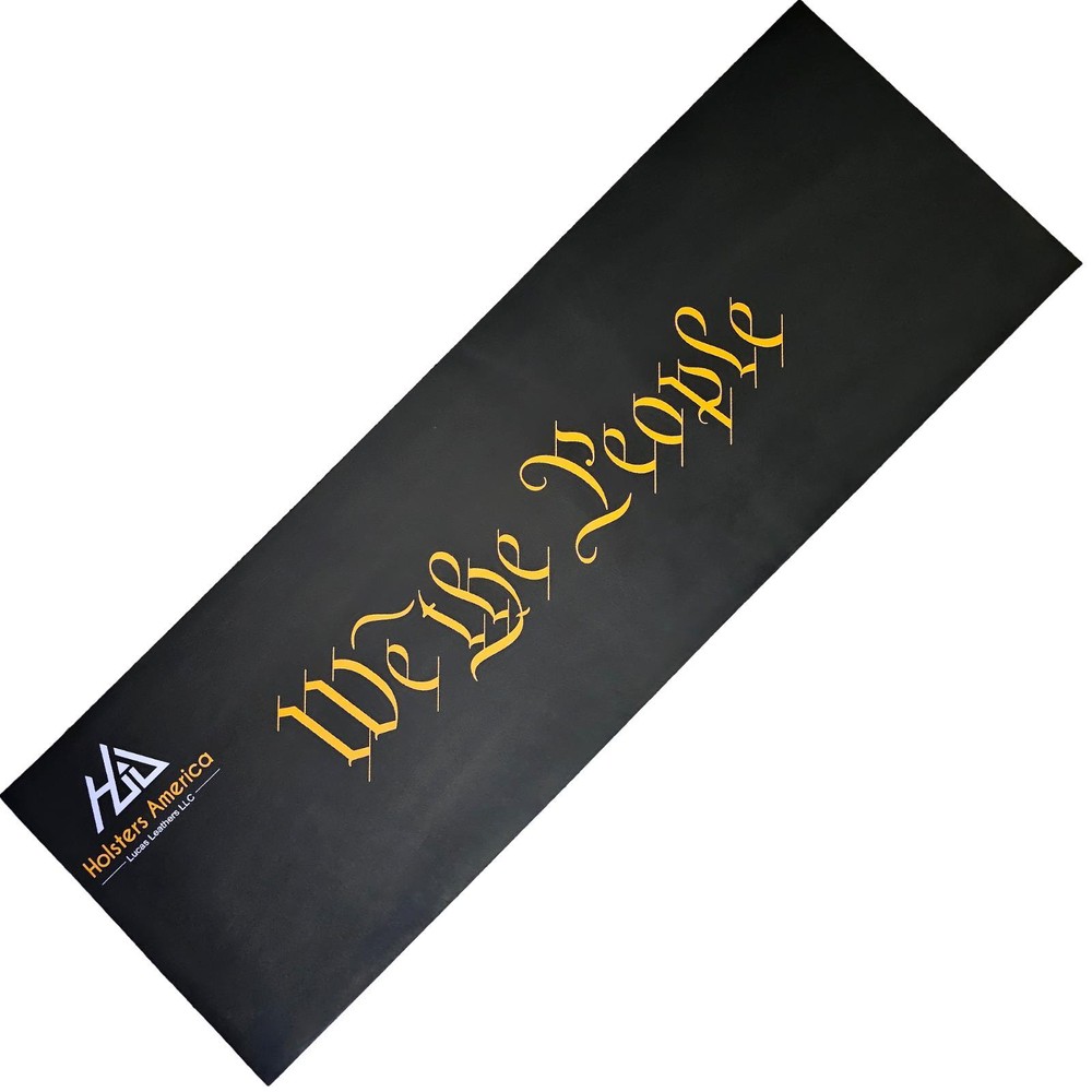 Pistol LEATHER Mat GUN Rifle CLEANING leather MAT WE THE PEOPLE Size 12″ X 36″