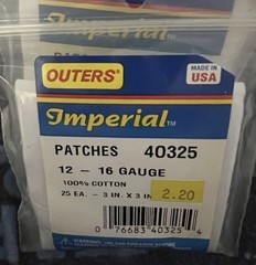 Outers 3000+ Gun Cleaning Patches for 30-45, 22-270, 357, 9mm, 22 Cal, 20-410, +