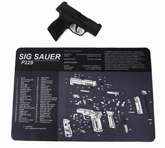 Gun Cleaning Mat for Sig Sauer P229 Breakdown Schematics Parts Diagram