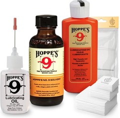 Gun Cleaning Kit – Bore Cleaner Solvent, Lubricating Oil, 40 Patches for 9mm .40