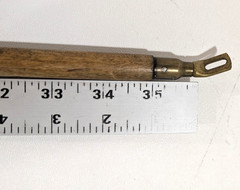 Vintage 3 Piece Brass & Wood Shotgun/Rifle Cleaning Rod/Brass Fitting