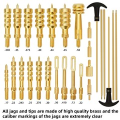 Universal Gun Cleaning Kit for All Calibers – Rifle, Pistol & Shotgun Brushes, B