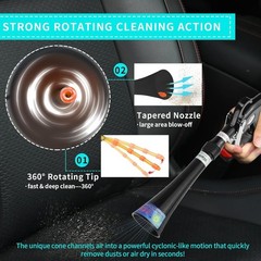Tornado Air Power Cleaning Gun – Adjustable Brass Nozzle for Quick Car Detailing