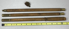 Vintage Wood & Brass 3 Piece Shotgun Cleaning Rod With Soft Tip
