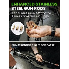 Universal Gun Cleaning Kit Brushes CLP Oil Stainless Steel Rods Patches Swabs US