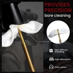 3” Gun Cleaning Patches Highly Absorbent Cotton Cloth, Square Patches – 480 Pcs