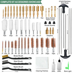 59PCS Universal Gun Cleaner Cleaning Kit for Rifle Pistol Shotgun All Caliber
