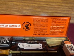 marbles vintage collectible gun cleaning kit steel case 38 cal