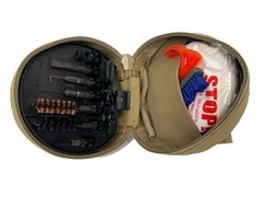 OTIS 9mm Pistol Cleaning Kit Military Coyote Brown MOLLE Case