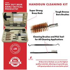 Handgun Cleaning Kit for Pistols Revolvers .22 38 9mm 357 40 45 | 1200+ Sold