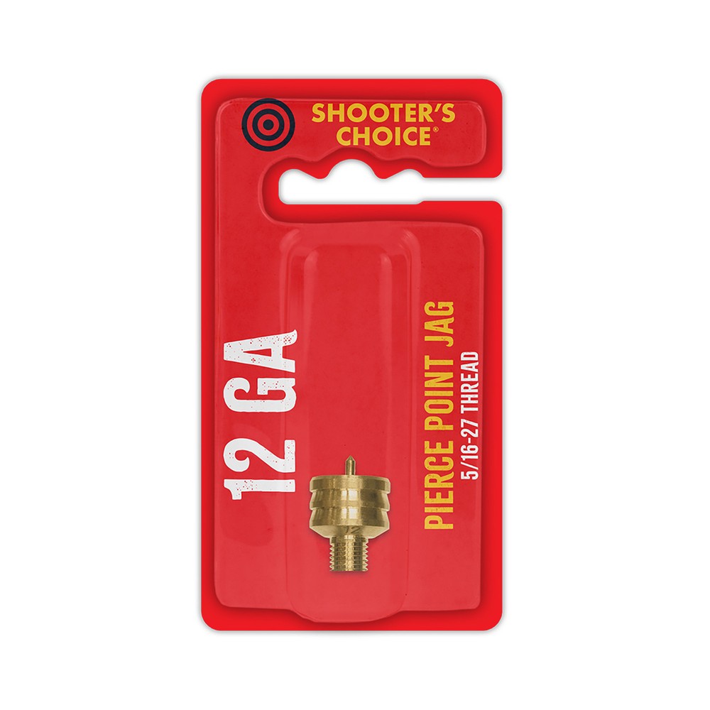 Shooter’s Choice Pierce Point Jag 12 Gauge Brass 8-32 Thread for Cleaning Rod
