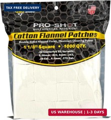 Pro-Shot Premium Gun Cleaning Patches – 100% Cotton Flannel, Superior Weave Tech