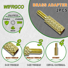 6 Pack Gun Cleaning Rod Fitting Adapter Set 5-40 8-32 10-32 5/16-27 Thread in…