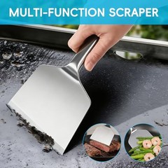 Premium Griddle Cleaning Kit for Blackstone, Flat Top Grill Cleaning Silver..