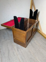 Vintage Rustic Wood Gun Cleaning Tool Box Maintenance + Caddy N49