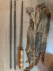 Vintage Marbles Jointed Rifle Rod Gun 3 Piece Cleaning Kit WWII or Korean War