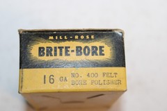 NOS 2 Vintage BRITE-BORE 16 Gauge No. 400 Felt Bore Polishers in Original Box
