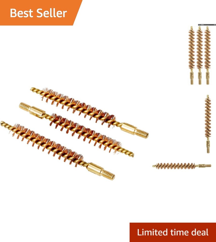 Best Gun Bore Brush 3-Pack – .20 Caliber Bronze for Ultimate Firearm Cleanliness