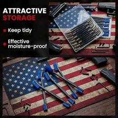 12 Pack Double-Ended Gun Cleaning Brushes Set – Brass & Nylon Handle, All-Purpos