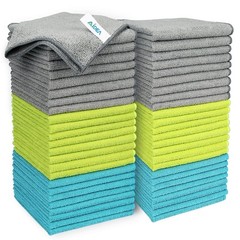 Aidea Microfiber Cleaning Cloth-50Pk Soft Microfiber Towels For Cars Absorbent