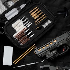 Durable Universal Handgun Cleaning Kit with Zippered Case – 25 Tools Included