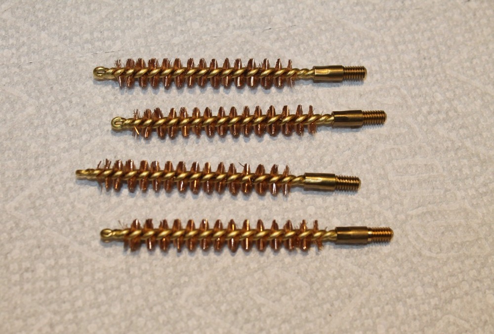 4 Pack 8 MM Caliber Brass Rifle Bore Brushes (8-32 standard thread) Ships Free