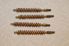4 Pack 8 MM Caliber Brass Rifle Bore Brushes (8-32 standard thread) Ships Free