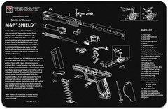TekMat Smith & Wesson M&P Shield Gun Cleaning Mat, Black, : TEK-R17-SW-MP-SHIELD