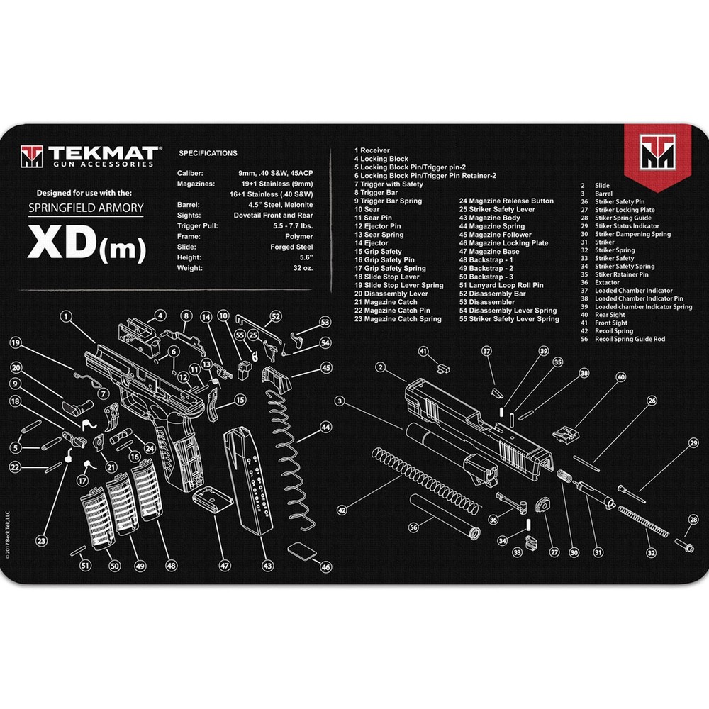 TekMat Original Gun Cleaning Mat – 17″ X 11″ – Springfield Armory XD-M