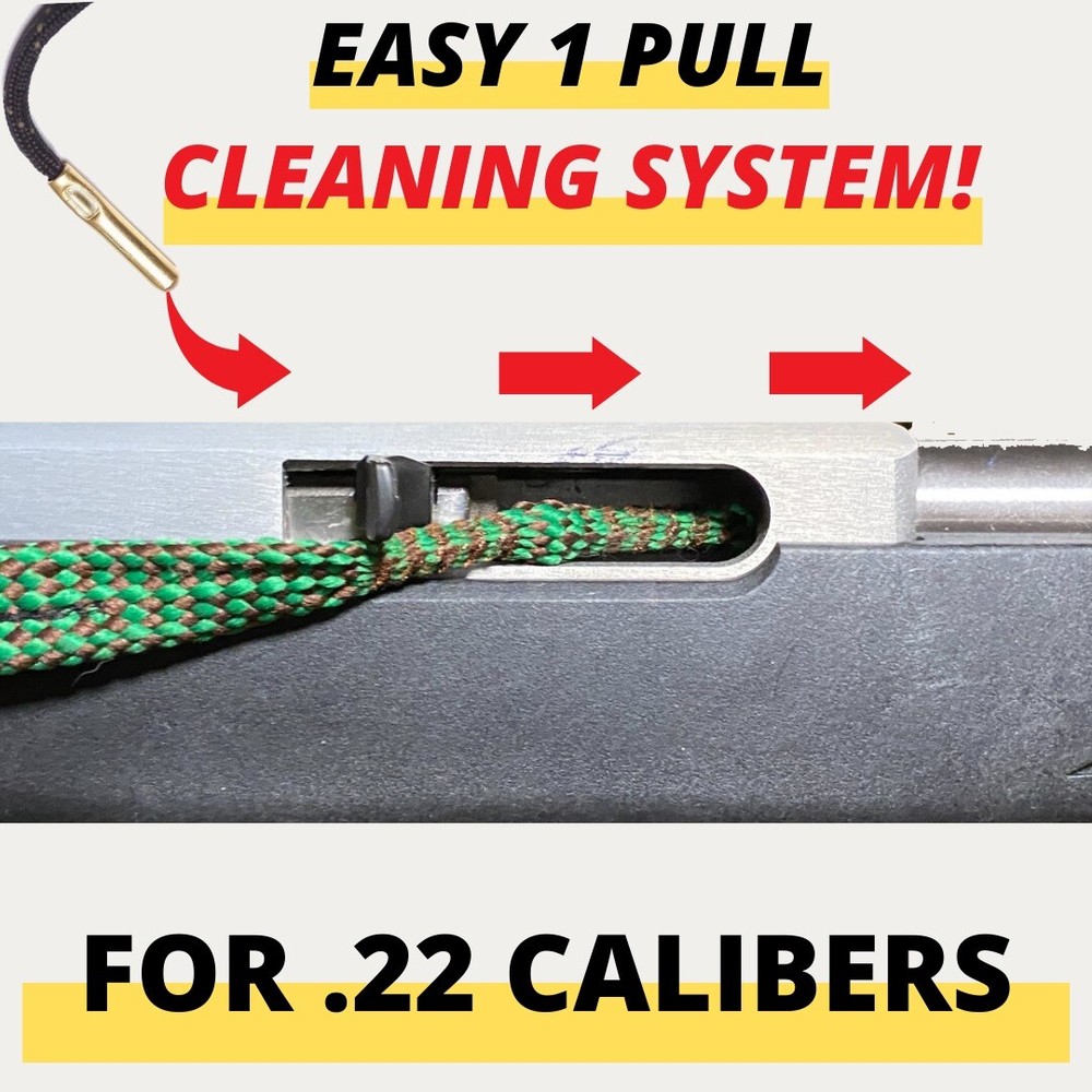 Easy 1 Pull Bore Cleaning System For .22 Calibers – Fast Shipping – Cobra Snakes