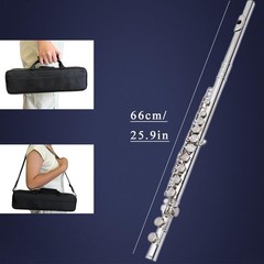 flute 16-hole closed-hole C-tone nickel-plated, beginner to play graded flute,