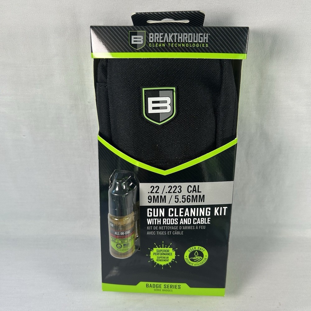 Breakthrough Clean Tech. Rod & Cable Cleaning Kit 5.56 / 9mm BT-MPK-RH G23