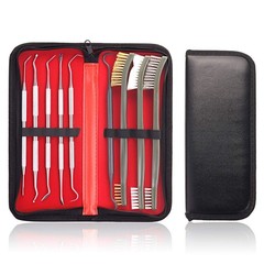 Gun Cleaning Brushes Picks Kit Set Brass Copper Steel Nylon Stainless Steel P…