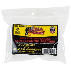 Pro-Shot Cleaning Patches 38-45Cal 20-410Ga 100Pk For Firearm Cotton White