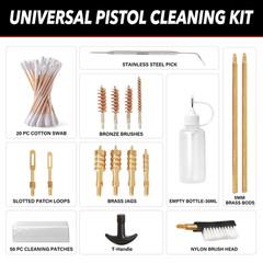 87pcs Gun Cleaning Kit Universal Rifle Pistol Shotgun Handgun Firearm with Case